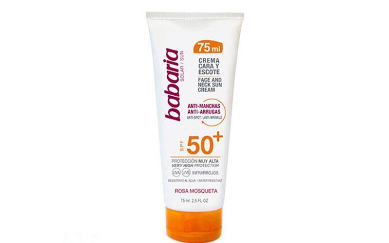 کرم ضد آفتاب باباریا مدل ‌ROSA MOSQUETA SPF50 مناسب برای انواع پوست