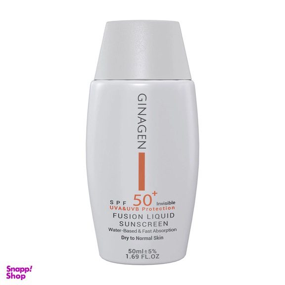 کرم ضد آفتاب بی‌رنگ ژیناژن SPF 50 مدل Fusion Liquid