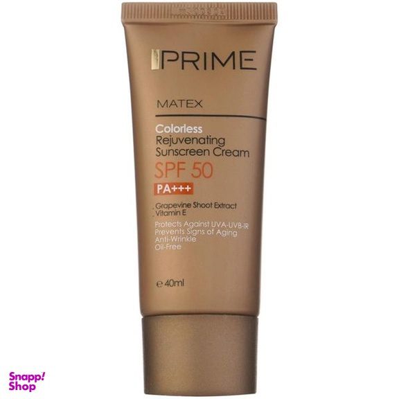 کرم ضدآفتاب بدون رنگ پریم مدل Anti Aging با SPF 50