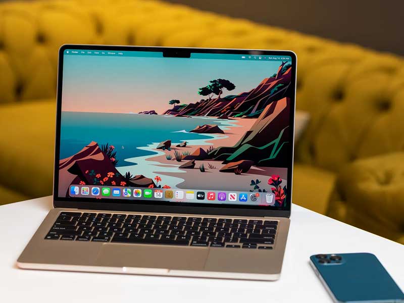 لپ تاپ 13 اینچ اپل مدل MacBook Air M2-16GB-256GB 8C-8C CTO 2022