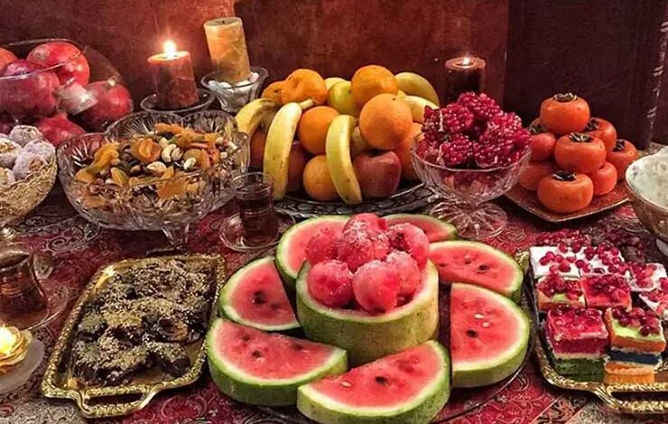 لیست خوراکی های شب یلدا