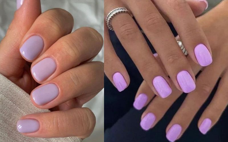 رنگ یاسی برای ژلیش ناخن