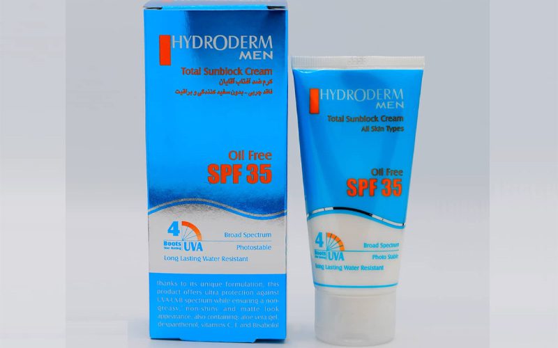 ضد-آفتاب-بدون-چربی-SPF35-مردانه-هیدرودرم