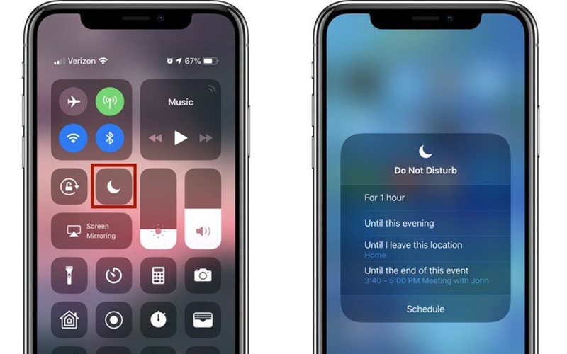 قابلیت مزاحم‌نشو یا Do Not Disturb در آیفون