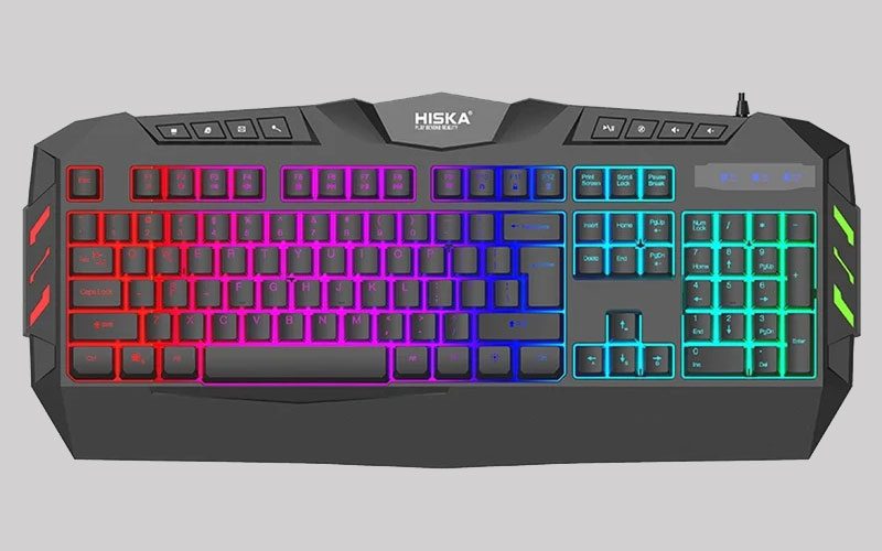 کیبورد گیمینگ هیسکا مدل HX-KEG400 RGB 