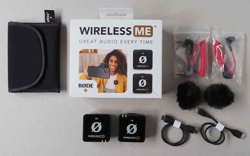محتویات داخل جعبه RODE Wireless ME