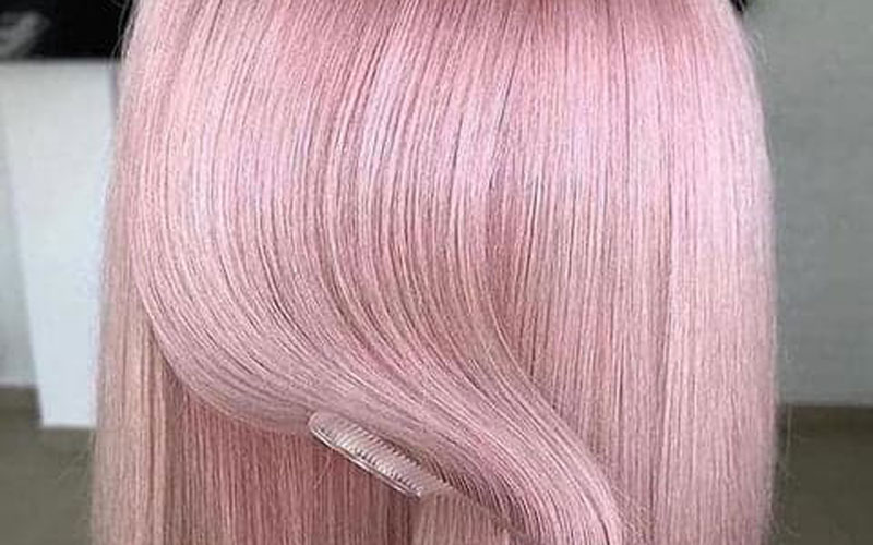 رنگ موی صورتی پاستلی ملایم (Soft Pastel Pink)