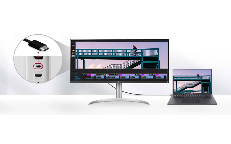 پورت های مانیتور ال جی ULTRAWIDE 34WQ650-W