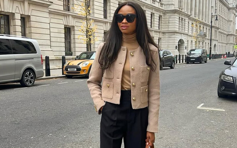 کاپشن کوتاه کراپ (Cropped Jacket)
