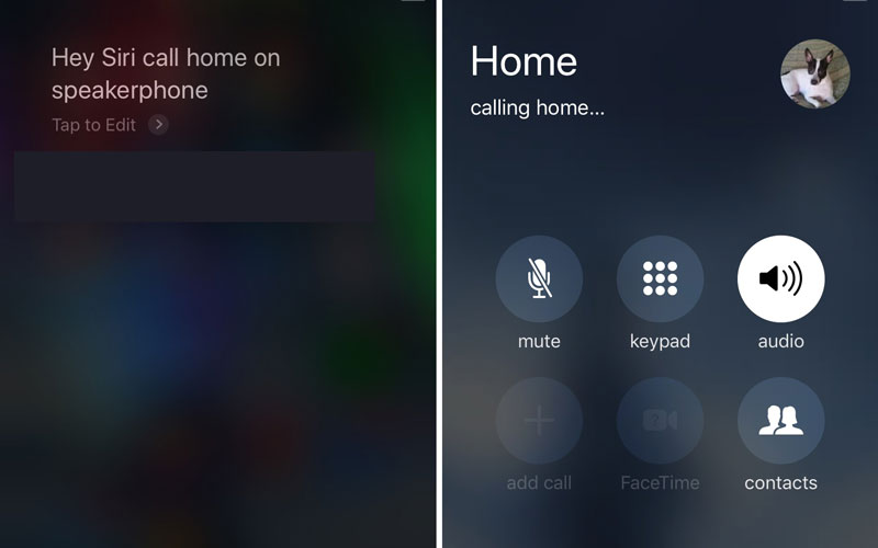 مدیریت تماس‌ها و پیام‌ها با سیری