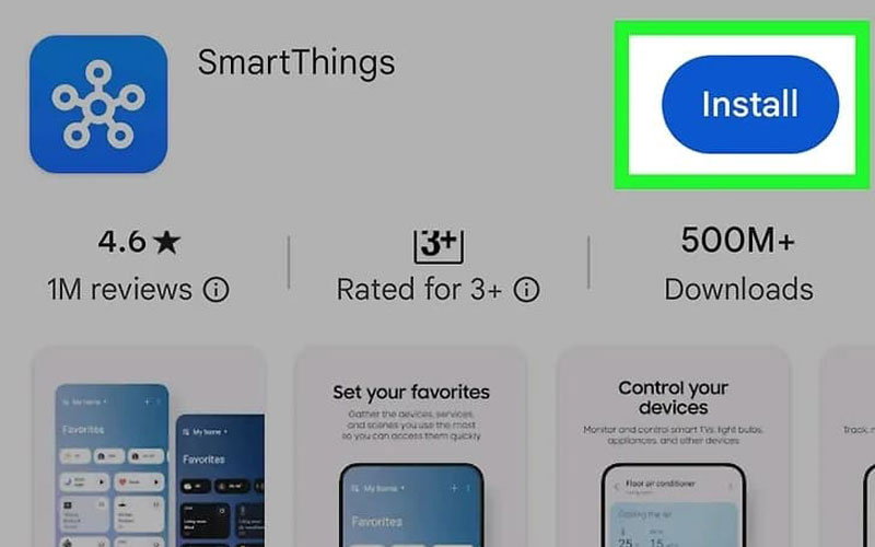 نصب اپلیکیشن SmartThings