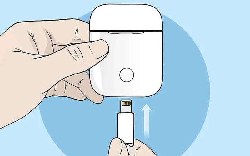 شارژ با کابل لایتنینگ یا کابل USB-C