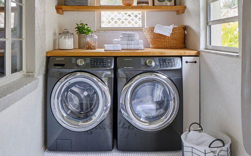 نصب ماشین لباسشویی در لاندری روم یا اتاق لباسشویی