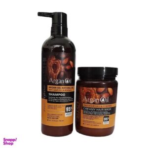 شامپو و ماسک مو بدون سولفات میگه مدل Argan oil مجموعه 2 عددی