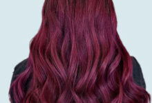 رنگ موی شرابی بدون دکلره