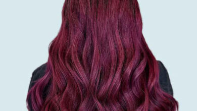 رنگ موی شرابی بدون دکلره