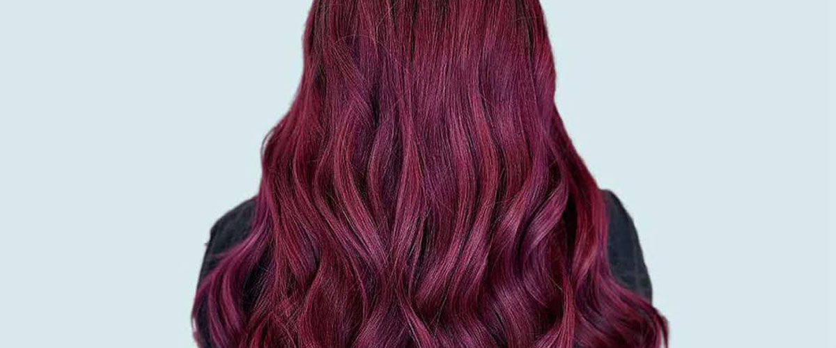 رنگ موی شرابی بدون دکلره