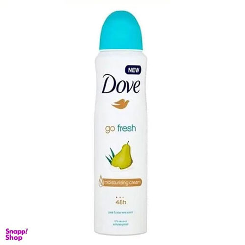 اسپری ضد تعریق گلابی داو مدل Go Fresh حجم 250 میلی‌ لیتر