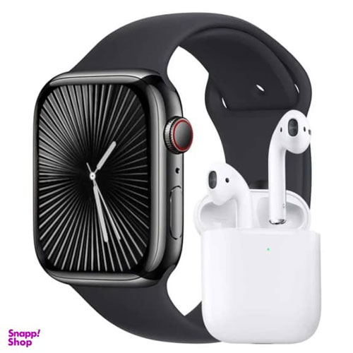 ساعت هوشمند ورنا مدل W46 Max به همراه هندزفری بی سیم طرح اپل مدل Airpod