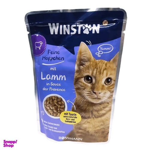 غذای پوچ گربه وینستون مدل Lamm In Sauce وزن 100 گرم