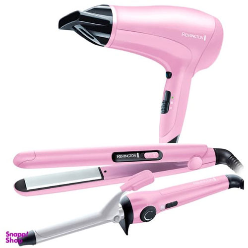 مجموعه سشوار و اتو و فر کننده مو رمینگتون مدل CI5219GPR