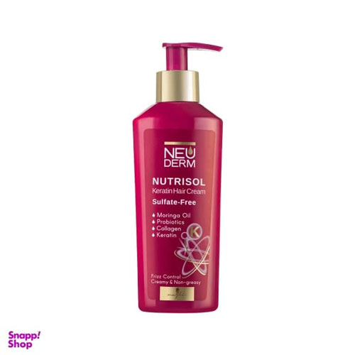 کرم مو فاقد سولفات نئودرم مدل کراتینه حجم 200 میلی لیتر