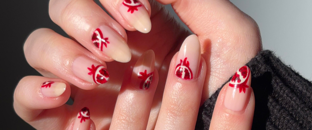 طرح ناخن شب یلدا